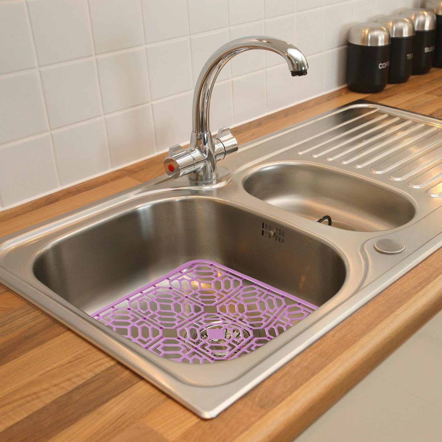 Tappetino In Silicone Per Lavello Cucina - 30.5x30.5 Cm, Antiscivolo, Resistente Al Calore