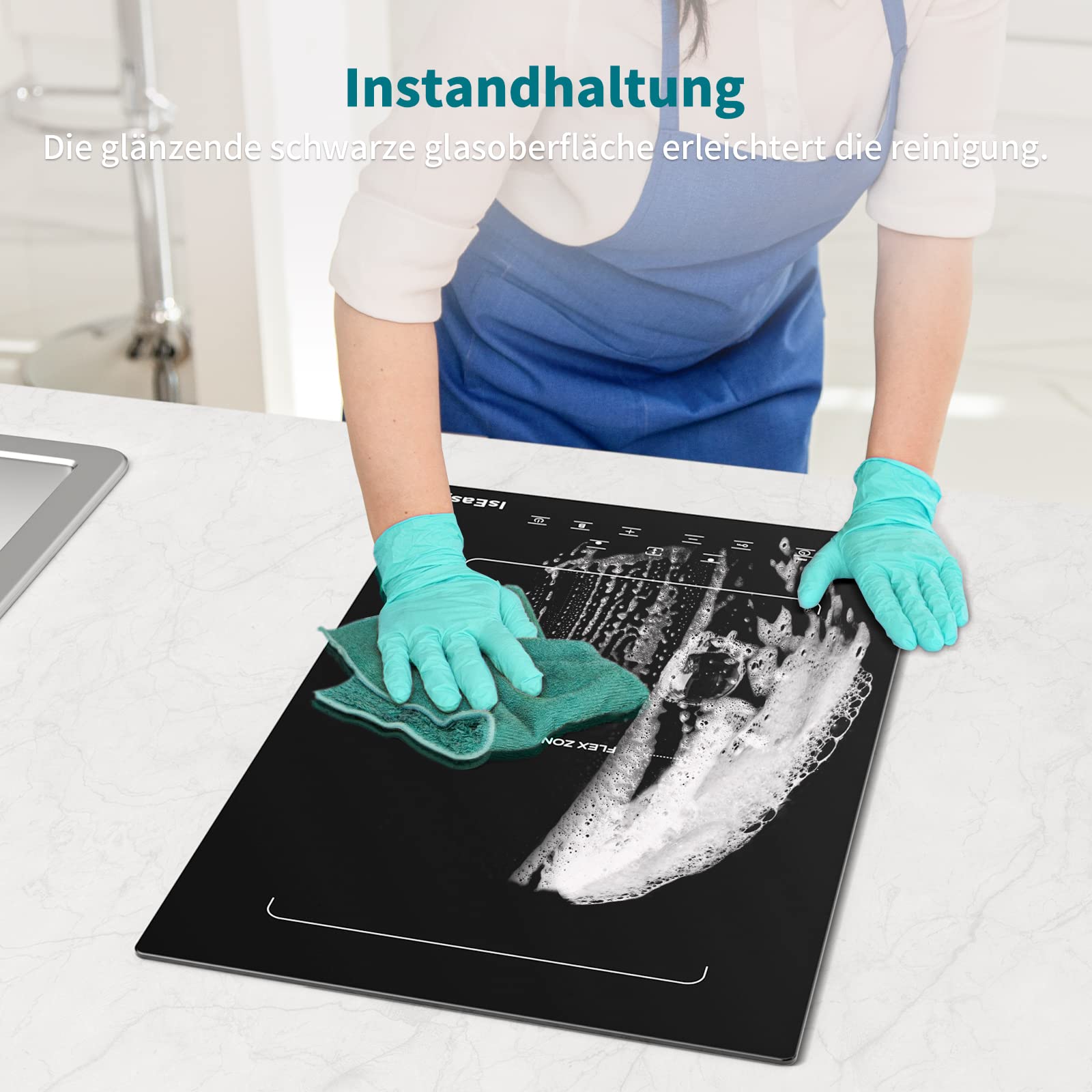 Induktionskochfeld mit Flexzonen, IsEasy domino Induktionskochfeld 3400W, Boost-Funktion