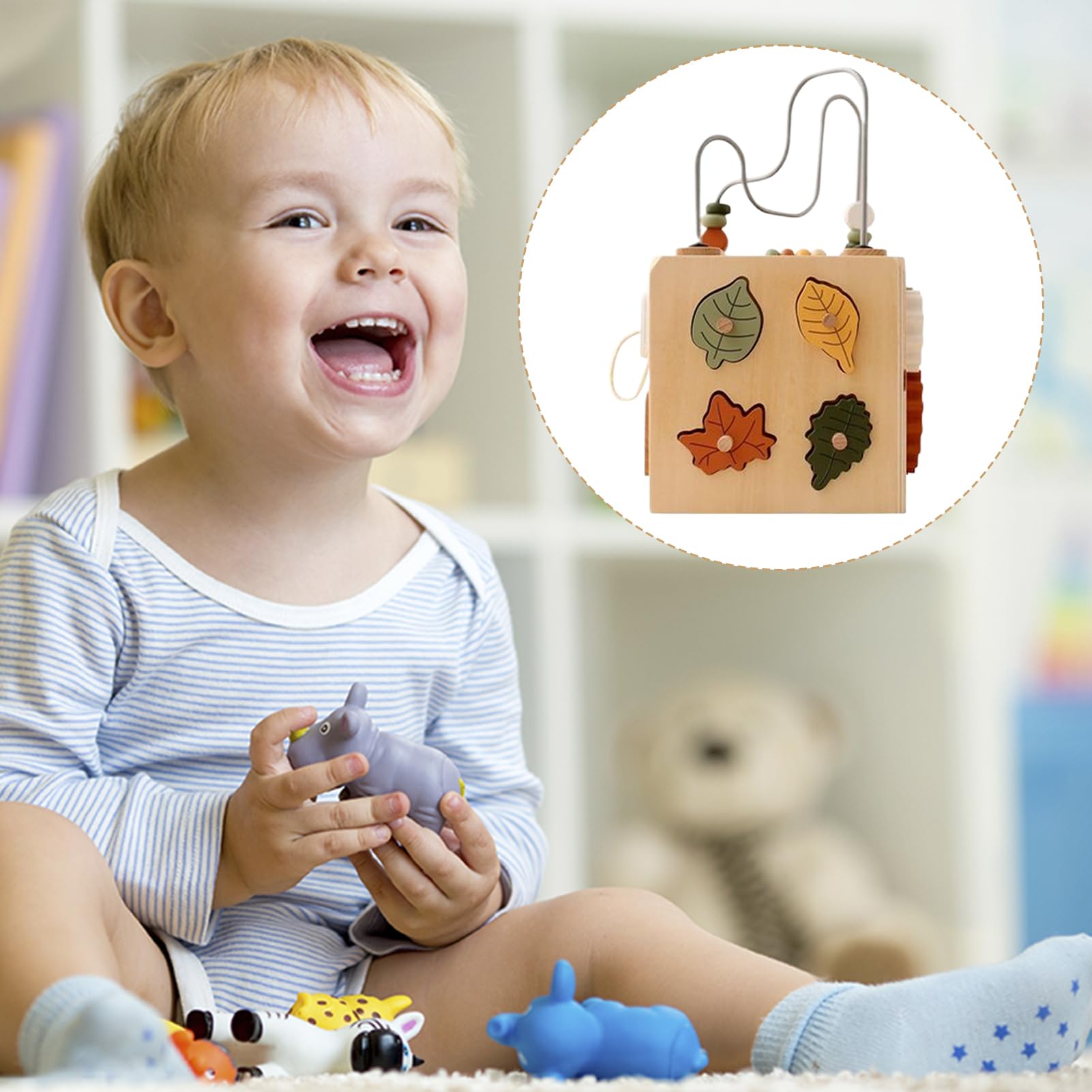 Drewniane Klocki Dla Dzieci Zabawki Do Dopasowywania Kształtów | Edukacyjna Gra Rozwijająca Dla Dzieci 1-3 Lat Chłopcy Dziewczynki Rodzina Przedszkole Podróże