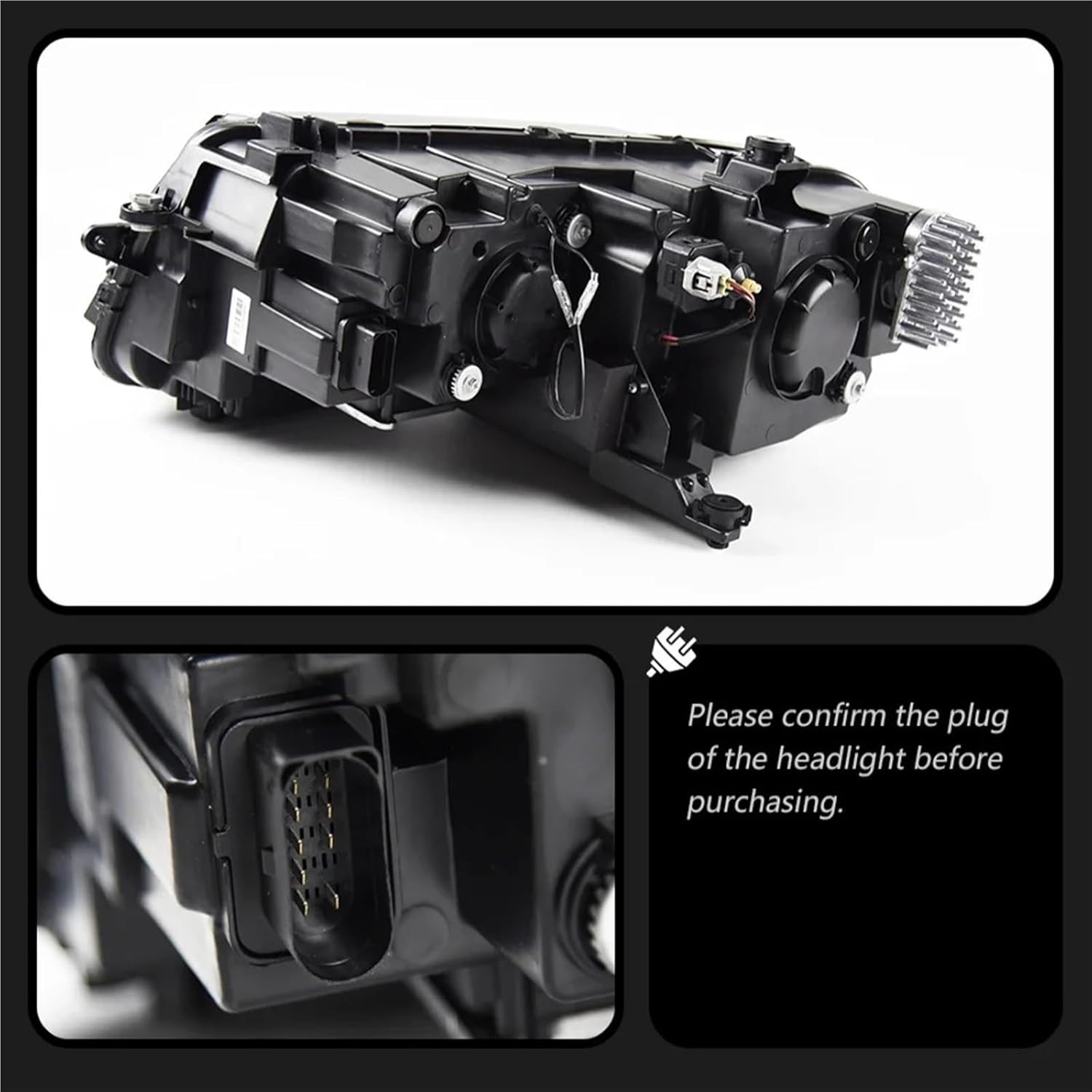 Automobile Model Compatible For Tiguan Headlights 17-21 LED Headlight DRL Hid Head Lamp Angel Eye Bi Xenon Beam Accessories
