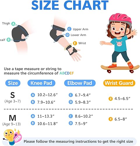 Miniatura 7 de BOSONER Rodilleras para niñosjóvenes, coderas, equipo de protección para patines de ruedas, ciclismo, BMX, bicicleta, patinaje, patinaje en línea,