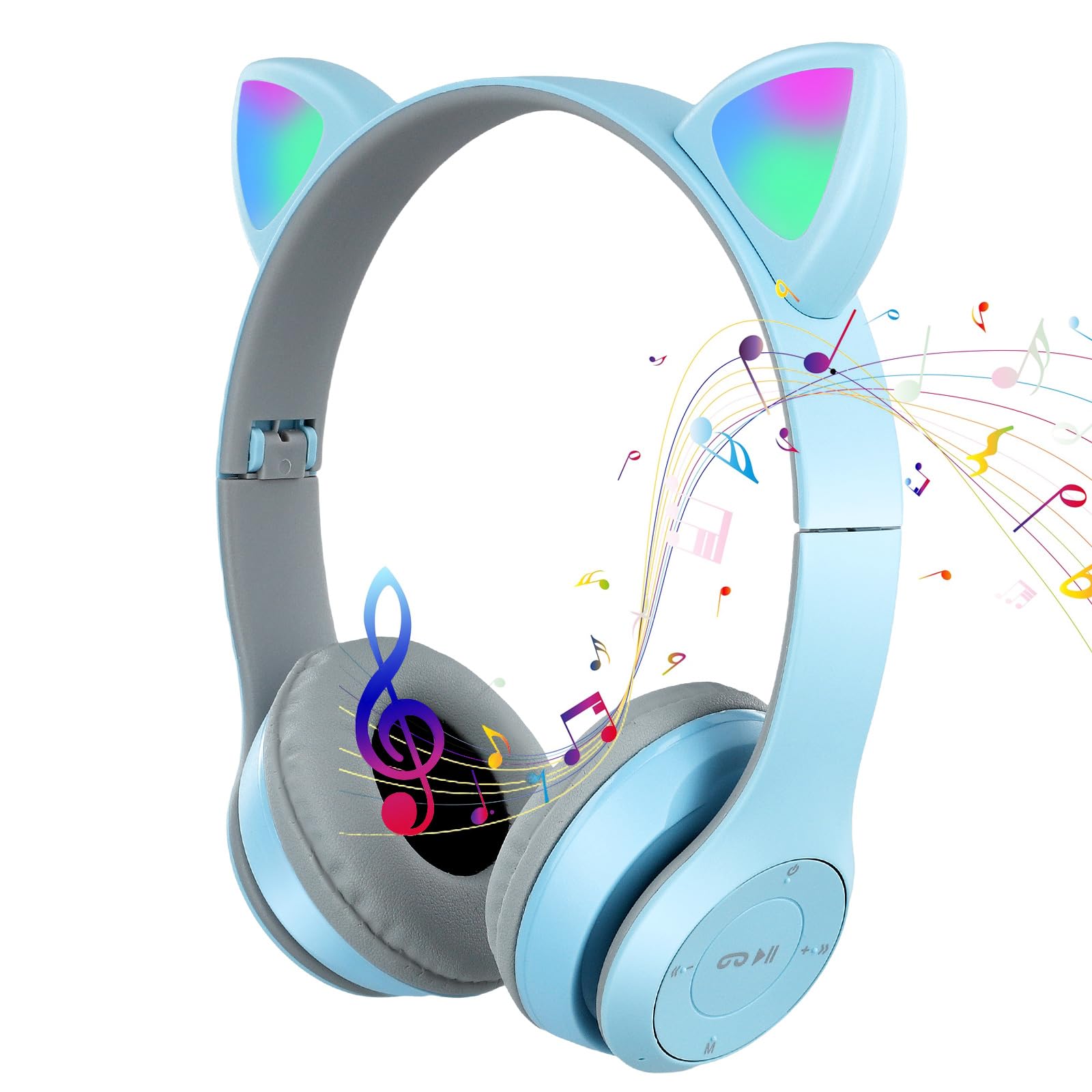 Cuffie Bluetooth Per Bambini 60 Ore Di Riproduzione Orecchie Da