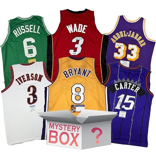 Hall of Famers Autographed/Signed Basketball Jersey Mystery Box with PSA JSA or Beckett COA