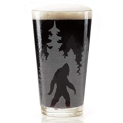 Miniatura 3 de YETI IN THE WOODS Engraved Pint Glass  Great Gift Idea for Big-Foot Yeti Sasquatch Hunters & Enthusiasts!