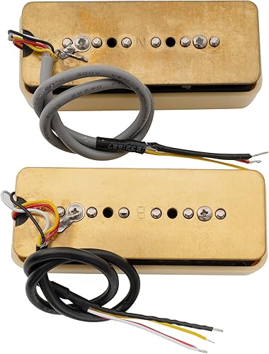 Miniatura 4 de Wilkinson M Series Stacked P90 Pastillas de cerámica de una sola bobina tamaño Humbucker cuello y puente conjunto para guitarra eléctrica SGLes