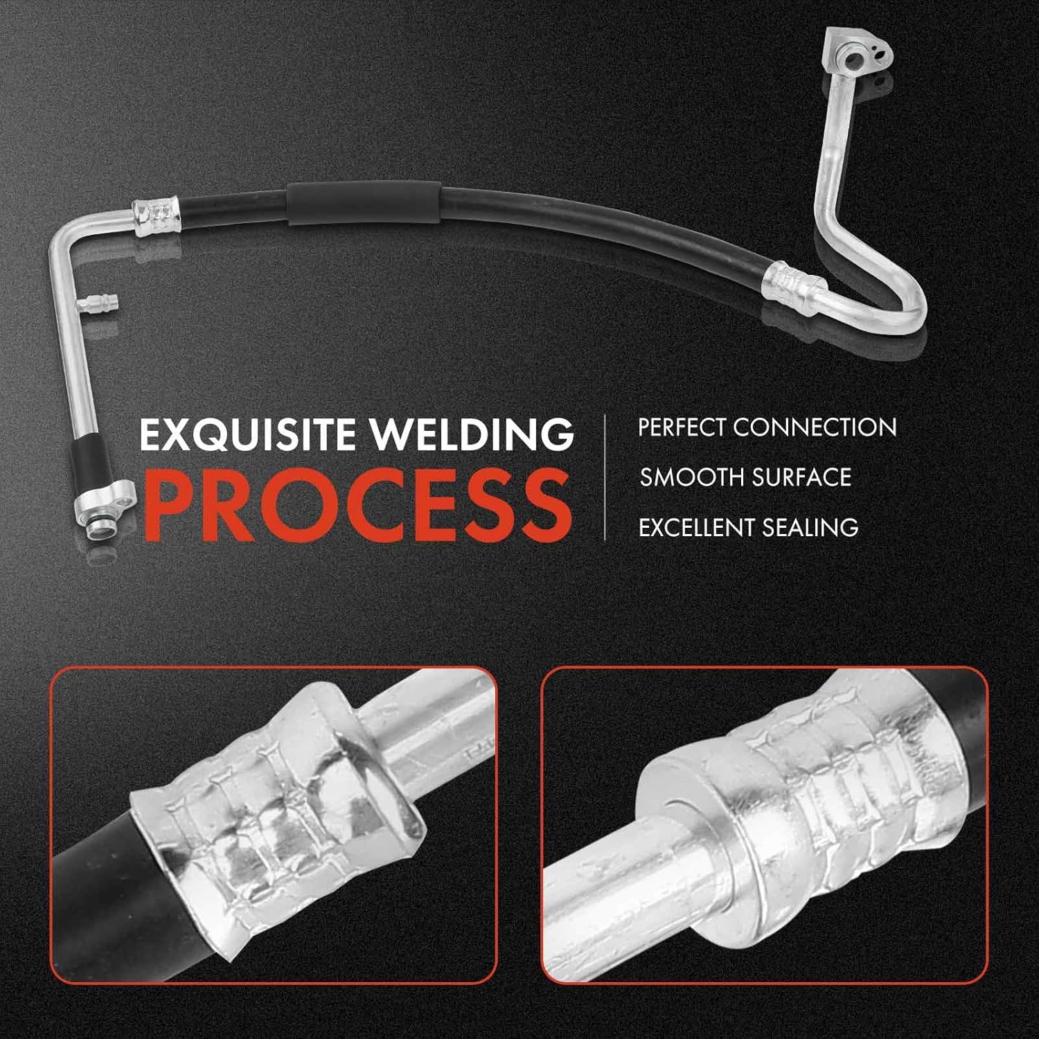 A-Premium A/C Suction Line Hose Assembly Compatible with Nissan Frontier, Xterra, 2001 2002 2003 2004, 2.4L 3.3L, Compressor to Evap