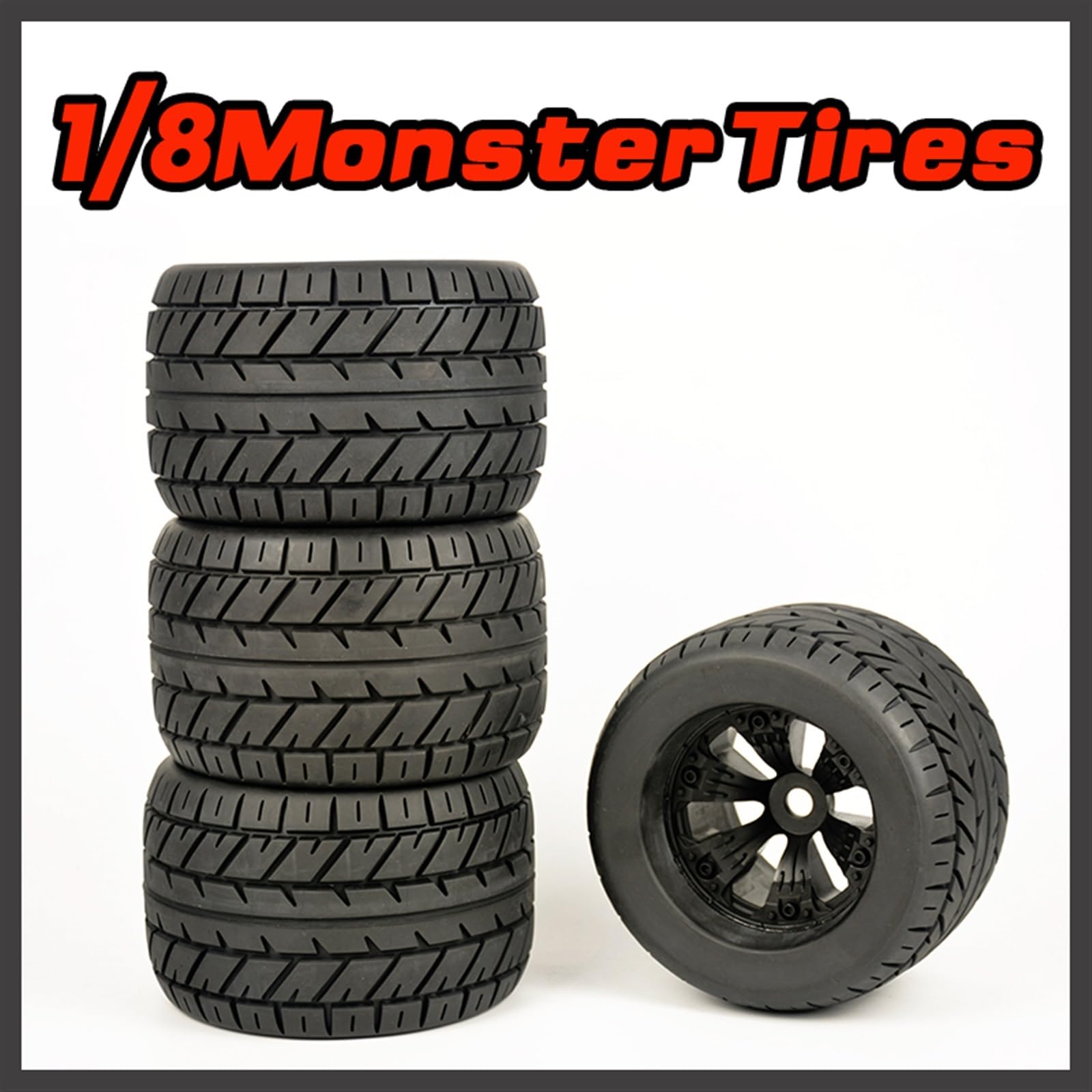 Für A8021 1/8 RC Ferngesteuerten Modellautos Für Monster Flat Sports Tire Road Tires Rad 17 Mm Adapter 165 Mm * 104 Mm Modifizierte Teile Räder