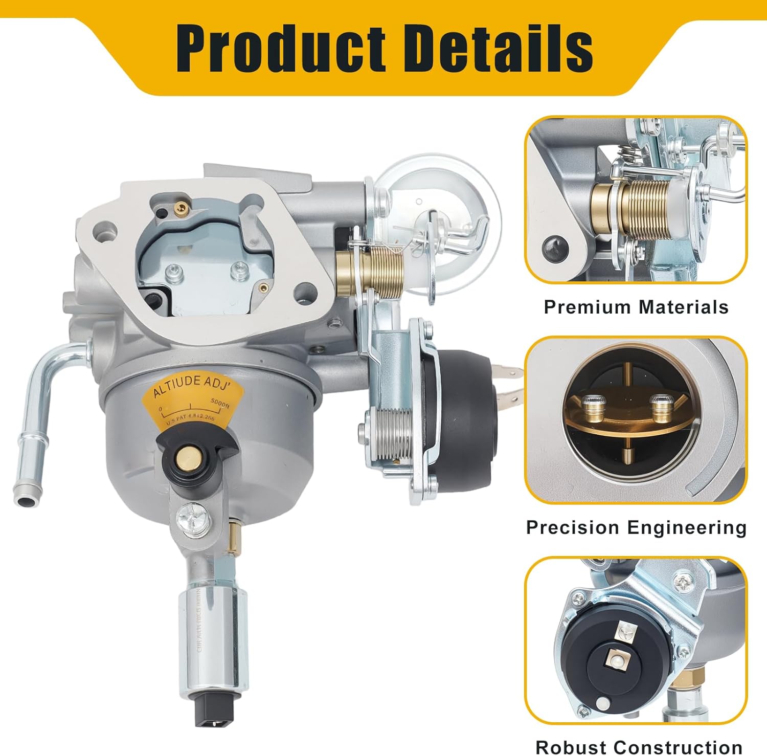 541-0765 Carburetor Replaces for Onan 5500 7000 Grand Marquis Gold Generator HGJAA HGJAC HGJAF HGJAE Carb for 5410765 141-0983 146-0774 48-2042 with Fuel Filter and Gaskets