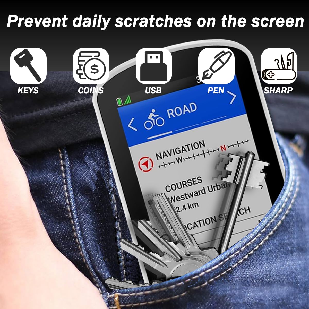 TUSITA Verre Trempé Protection Ecran Compatible Avec Garmin Edge