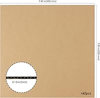 Vista 2 de ZEONHEI Paquete de 60 hojas de cartón corrugado de 12 x 12 x 18 pulgadas, cuadrados de cartón de 0.118 in de grosor, insertos de embalaje planos