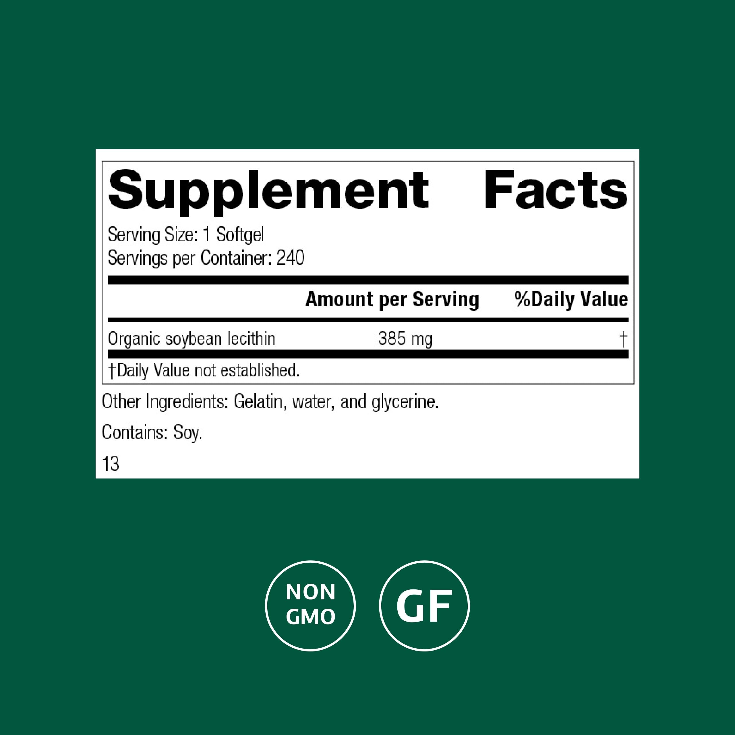 Standard Process Soybean Lecithin, Essential Fatty Acids, 240 Softgels — Amazon image 2
