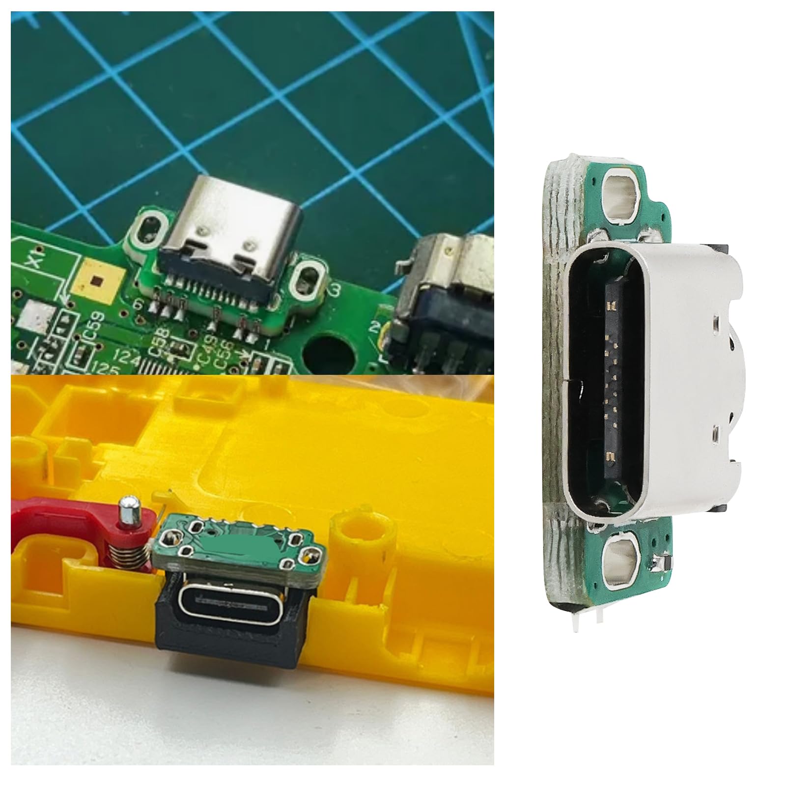 1 kit de modificación USB-C Mod tipo C, puerto de carga USB-C, módulo de interfaz de bricolaje, puerto de carga tipo C, compatible con Gameboy Advance SP compatible con GBA SP