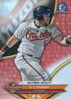 2017 CHROME ARIZONA FALL LEAGUE STARS #AFL-DS D.J. STEWART ORIOLES BASEBALL