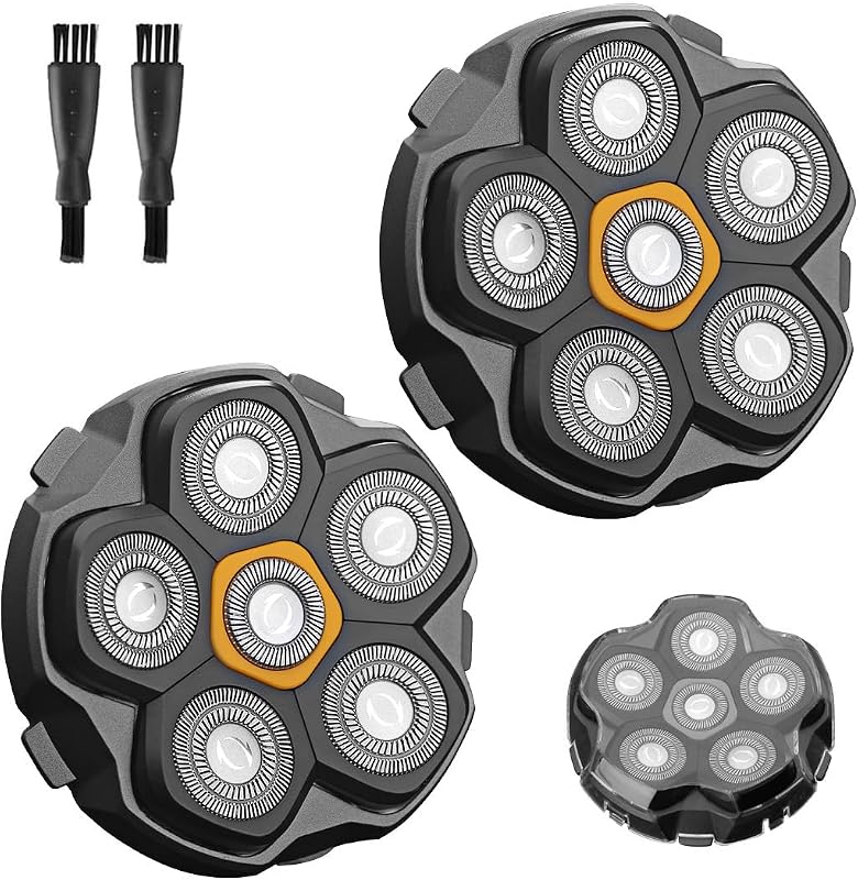 Cabeças de reposição magnéticas com 6 lâminas para barbeador elétrico ANYSONIC, 2 unidades