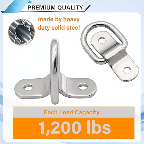 Miniatura 3 de Anclaje de amarre con anillo en D, 10 anillos en D de acero inoxidable de 14 pulgadas, anillos en D de amarre resistentes, anillo de anclaje con