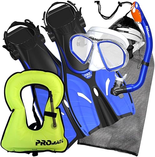 Miniatura 7 de Promate Youth Snorkel juego de antiparras y patas de rana Rosado