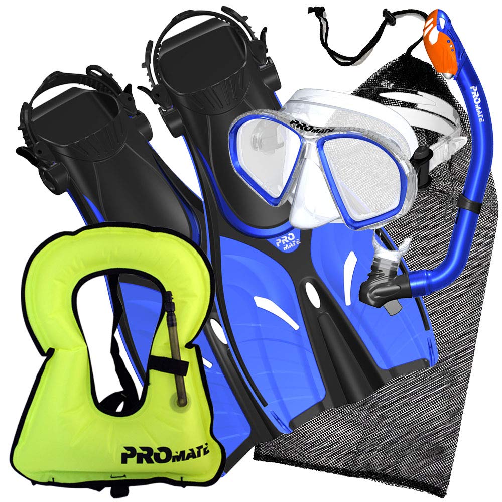 Promate Youth Snorkel Combo Set with Snorkeling Fins