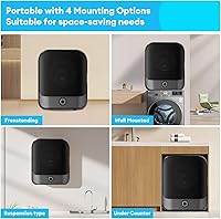 Vista 6 de TABU Secadora portátil de 2.6 pies cúbicos para lavandería, secadora de ropa portátil compacta de 110V con tambor de acero inoxidable y perilla