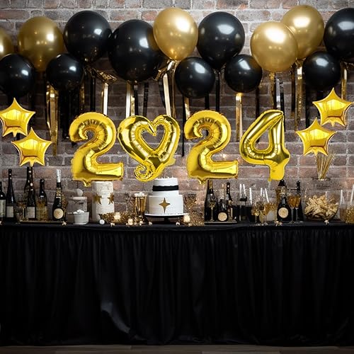 Miniatura 4 de Suministros para fiesta de Año Nuevo 2024, el kit de decoración de Año Nuevo incluye 65 globos de arco, globos de aluminio, centros de mesa y