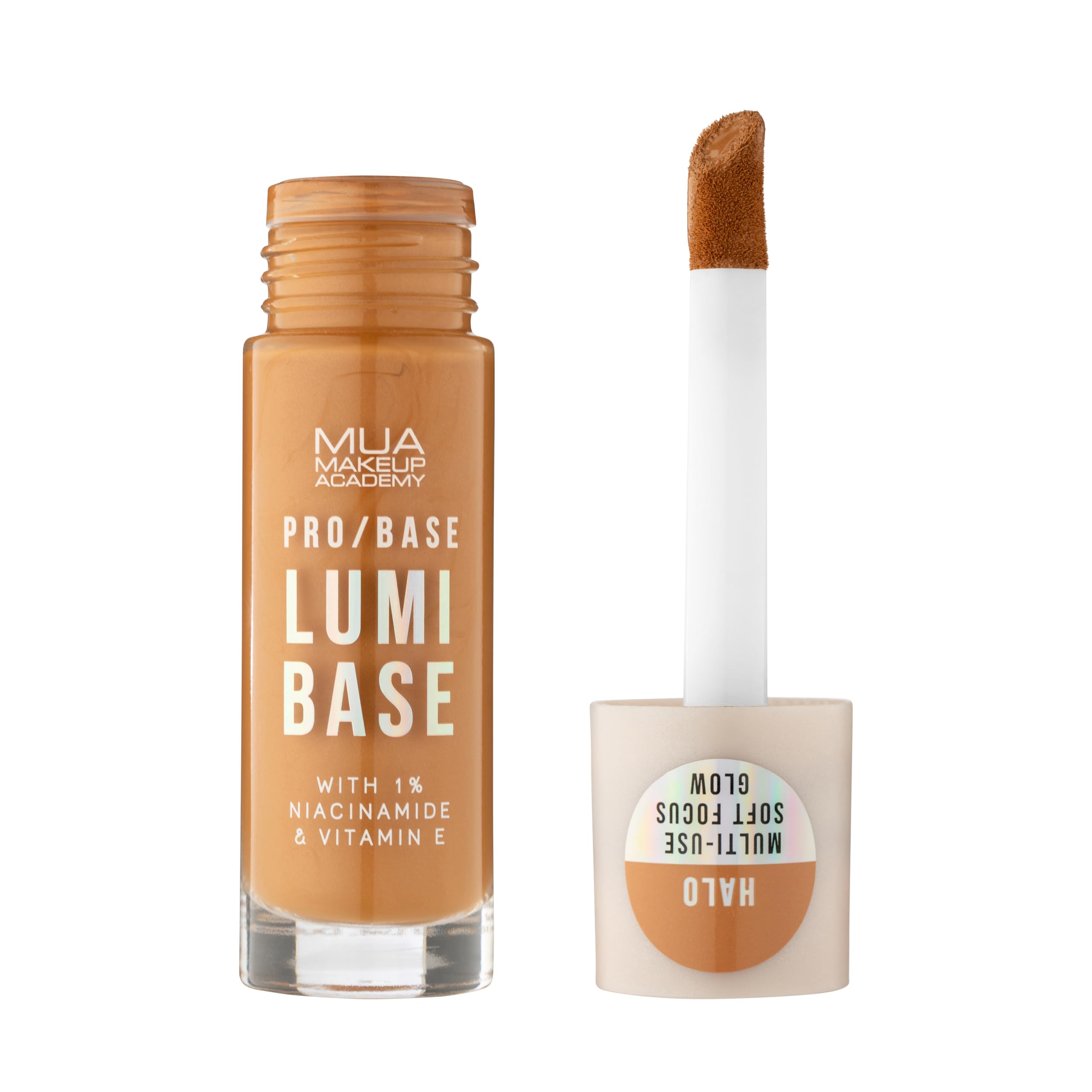 MUA Makeup Academy PRO/BASE Lumi Base, Tinted Glow Formula, Halo - Vegan & Cruelty Free