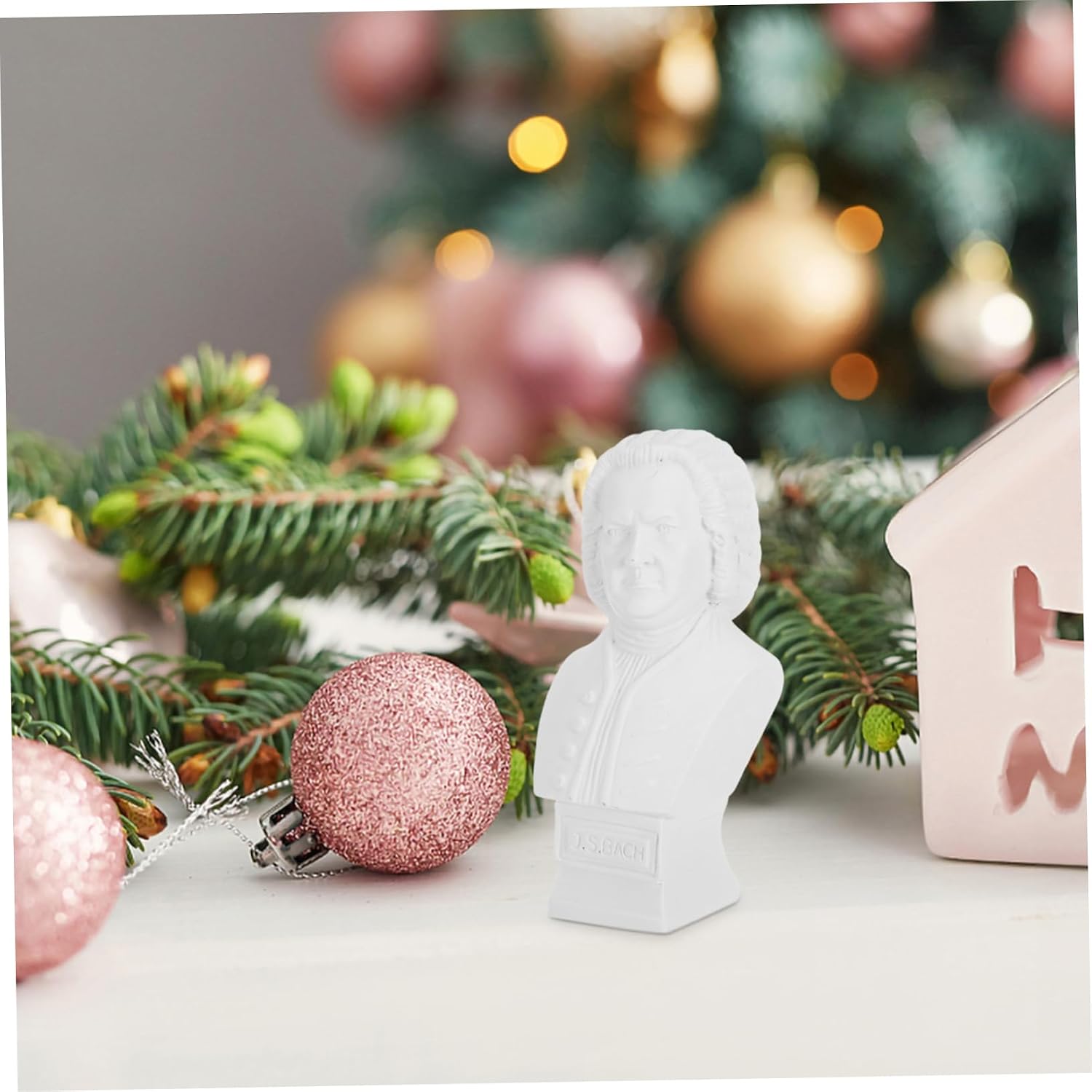 Resin Bust Statue of Classical Musician Mini Figure for Home Decor