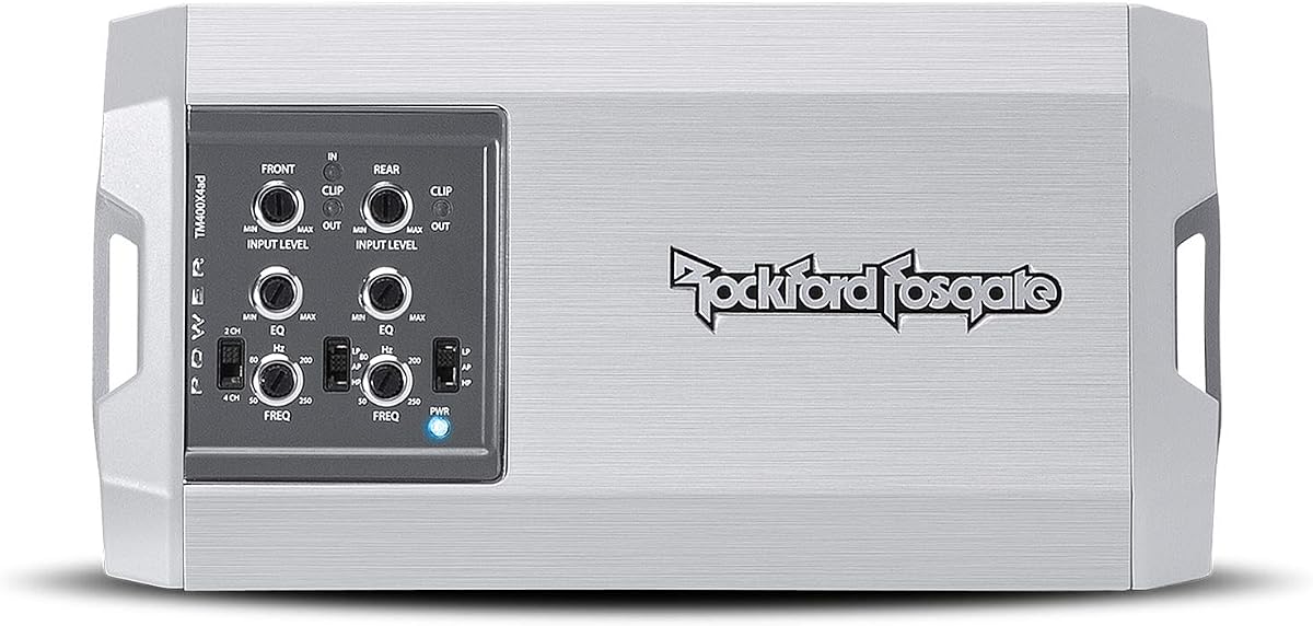 Rockford Fosgate Power TM400X4ad 400-Watt 4-Channel Marine Amplifier | Class AD, Element Ready: Built to Stand Up to the Marine Environment