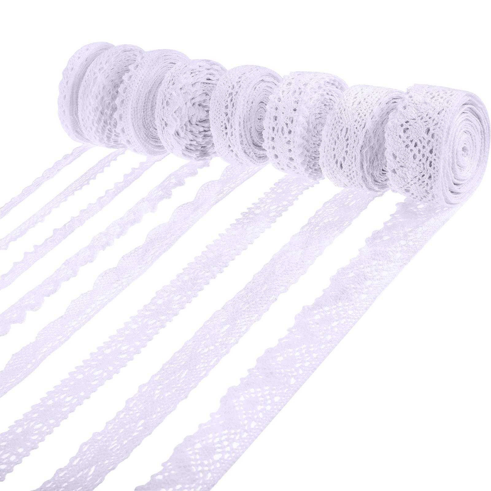 Dentelle de coton vintage à bord festonné pour décoration de mariage chic et Noël DIY