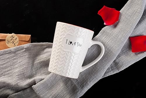 Miniatura 6 de Taza de café con texto en inglés "I Love You" de 16 onzas para papá/padre/mamá/abuela/damas/esposa, cumpleaños, Navidad, aniversario, San Valentín,