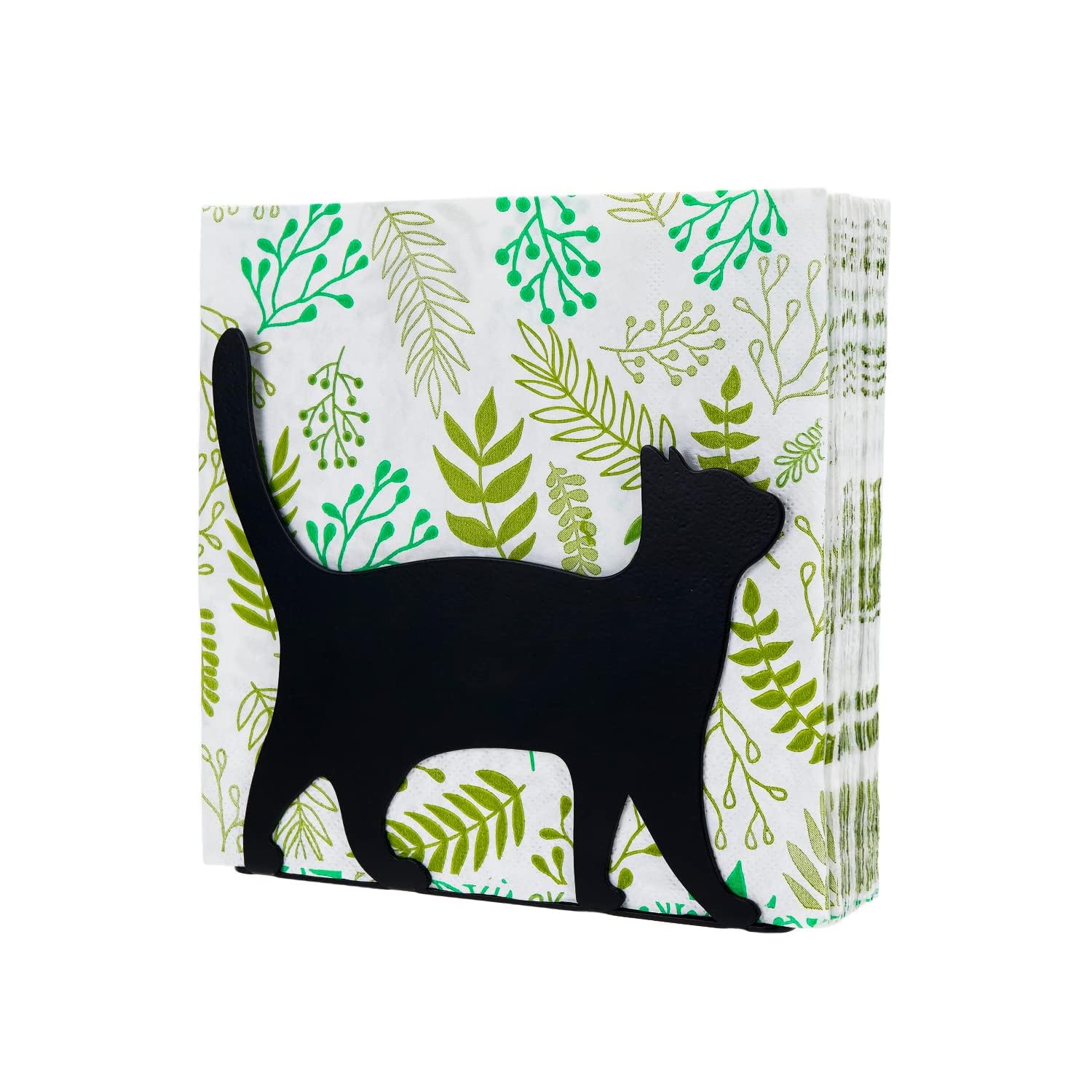 Katzen Serviettenhalter Metall 2er Set - Dekorative Serviettenhalter Für Küche