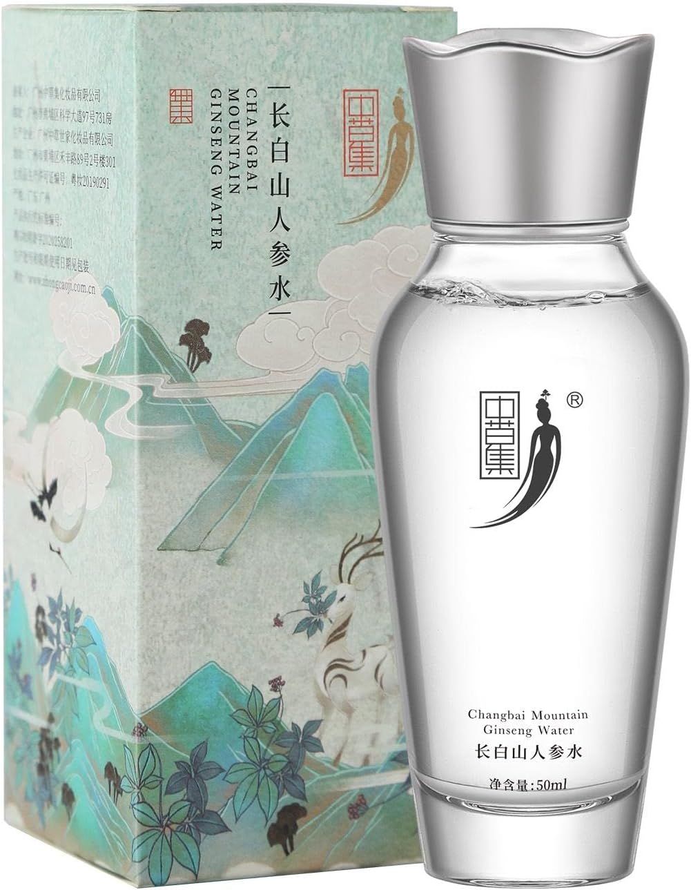 ZHONGCAOJI Ginseng Facial Toner Refreshing Hydrating Alcohol-Free Face Repairing Essence Water Skincare, for Dry and Sensitive Skin, 120ml, 4.1Fl Oz