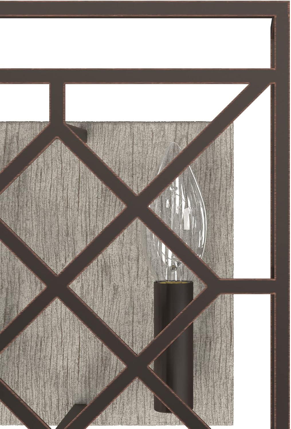 Hunter - Langwood 2-Light Onyx Bengal, Medium Size Sconce Light, Dimmable, Rustic Style, for Bedrooms, Kitchens, Foyers, Bathrooms - 19335