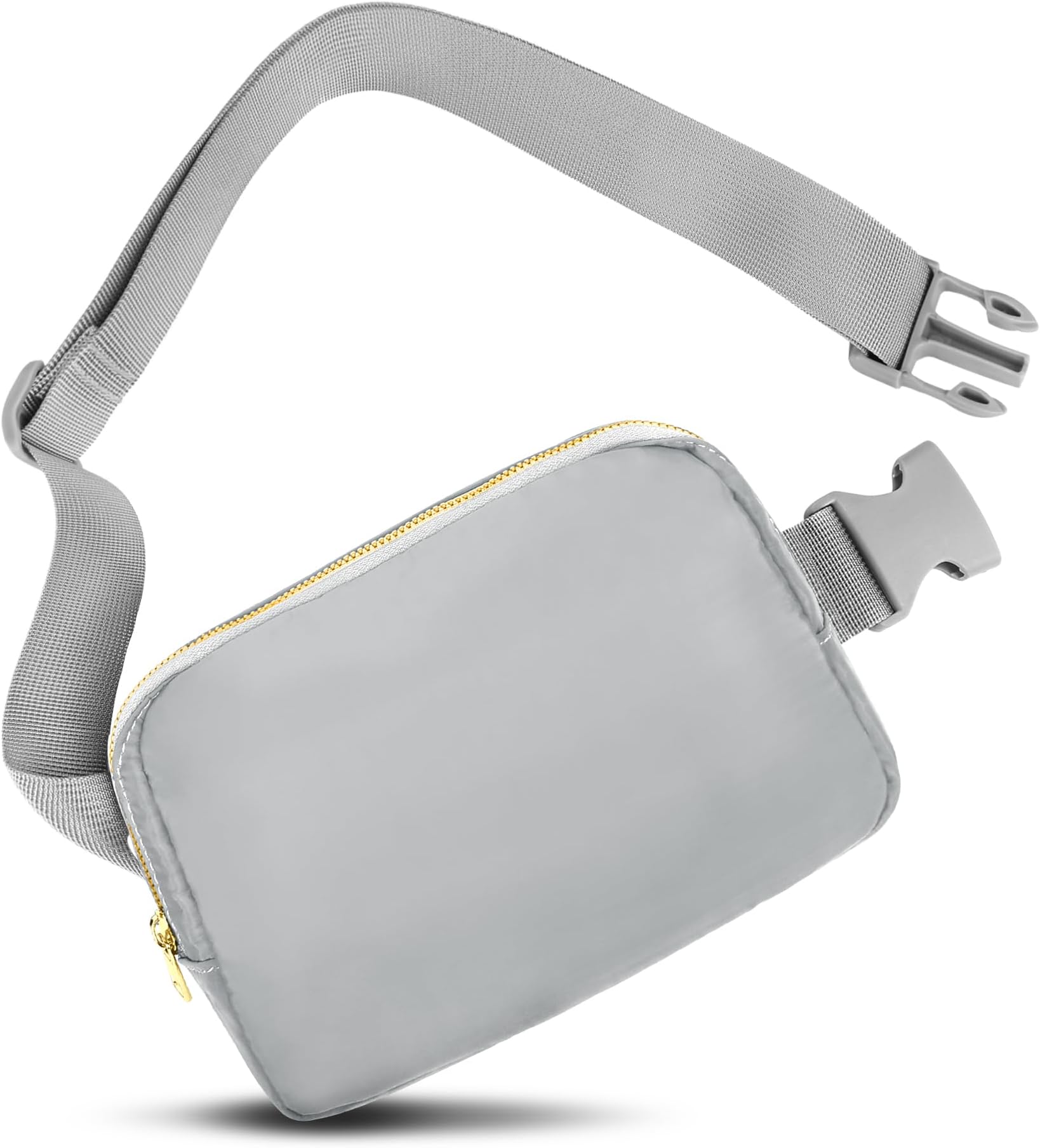 VKIOIPRunning Fanny Pack Waist Belt Bag with Adjustable Strap,Hands Free Crossbody Fanny Bag with Zipper for Woman and Man,for Hiking,Sports Gifts(Gray)