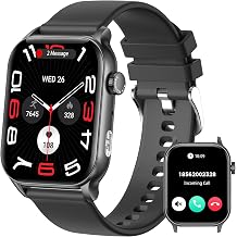 Men Women Smart Watch, Bluetooth Call Smartwatch with LED Flashlight, 1.95" AMOLED Display, Fitness Tracker with Heart Rate, SpO2 & Sleep Monitor, 100+ Sports Modes, Compatible with iOS Android