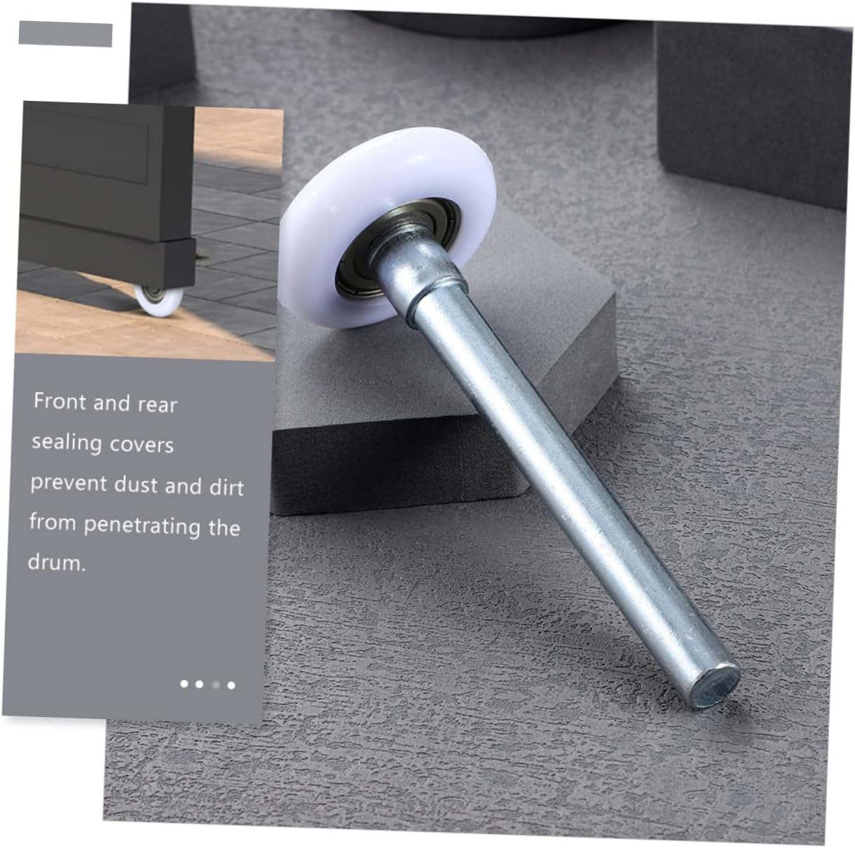 8pcs Garage Door Rollers Stem Quiet Nylon Rollers for Door Pulley Wheel Replacement