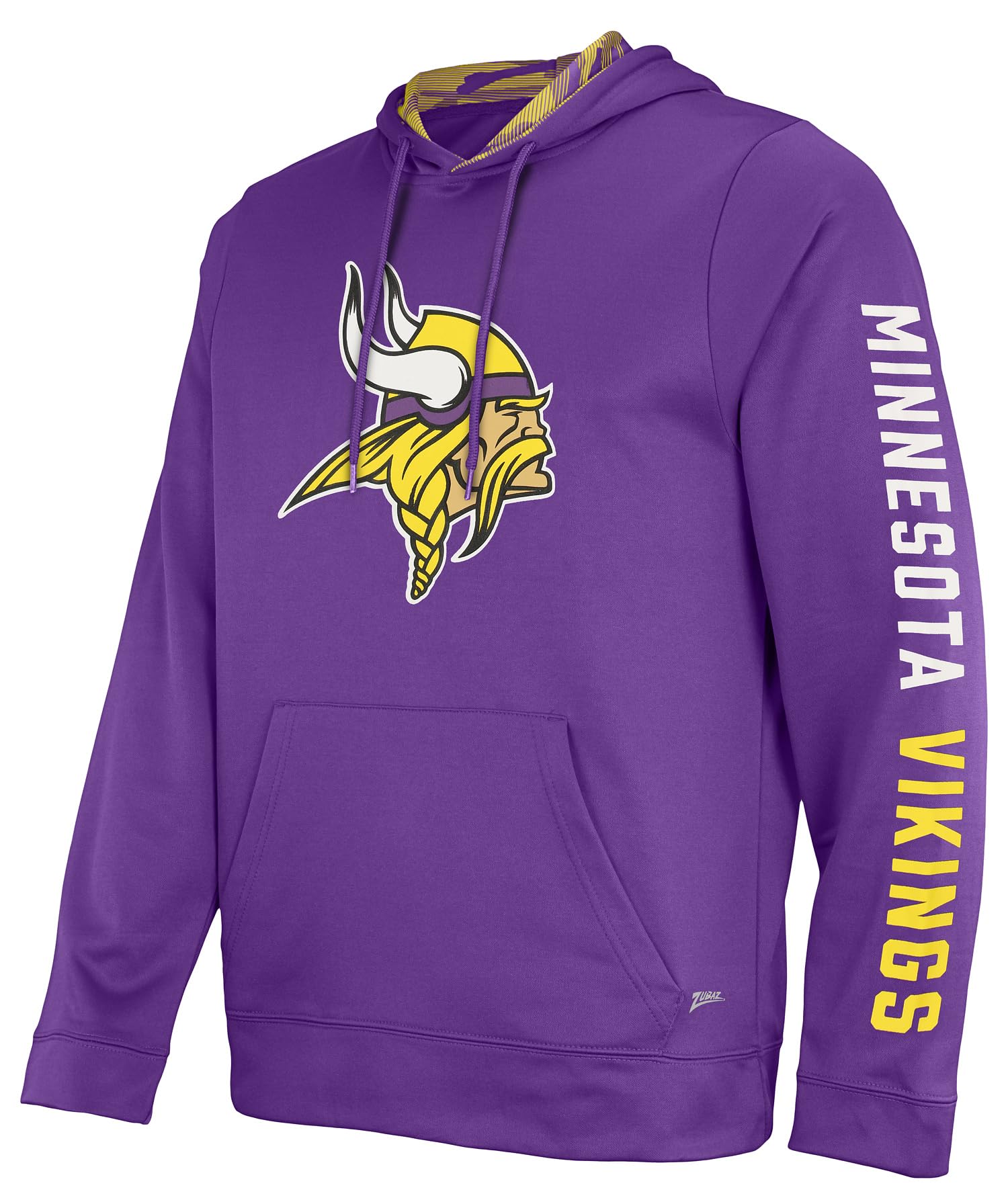 Zubaz NFL Football Men's Solid Team Hoodie with Camo Lined Hood and Sleeve Graphic — view 136