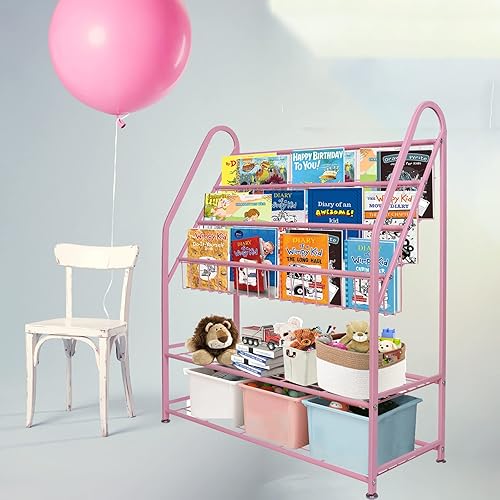 Miniatura 79 de aboxoo Estantería infantil independiente para habitación de niños pequeños de 18 pulgadas, organizador de juguetes, estantería blanca estable, Negro