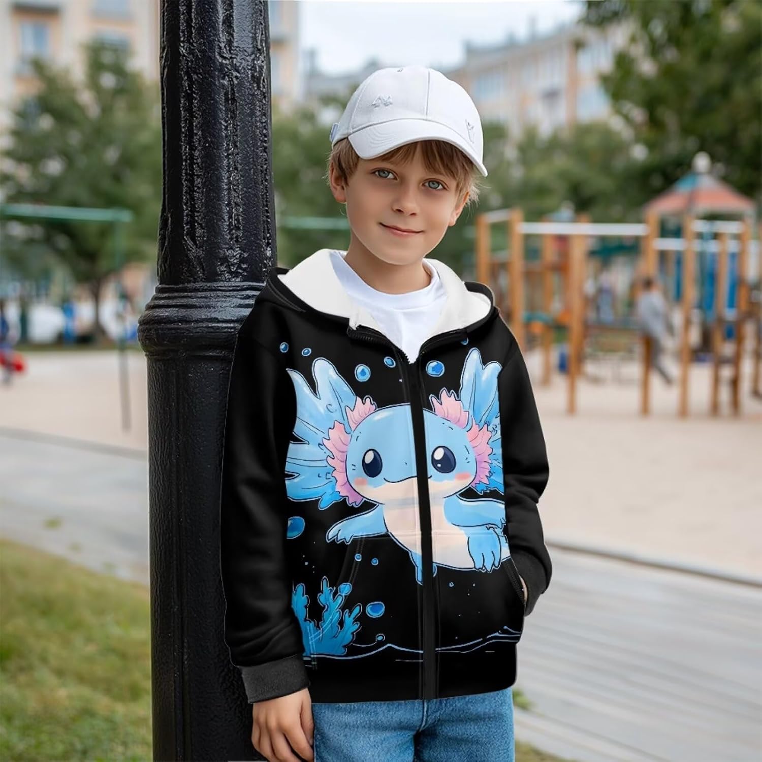 Cute Zip up Hoodie for Girls 6-16 Years Thick Outfits Long Sleeve Jacket Zipper Fall Cardigan