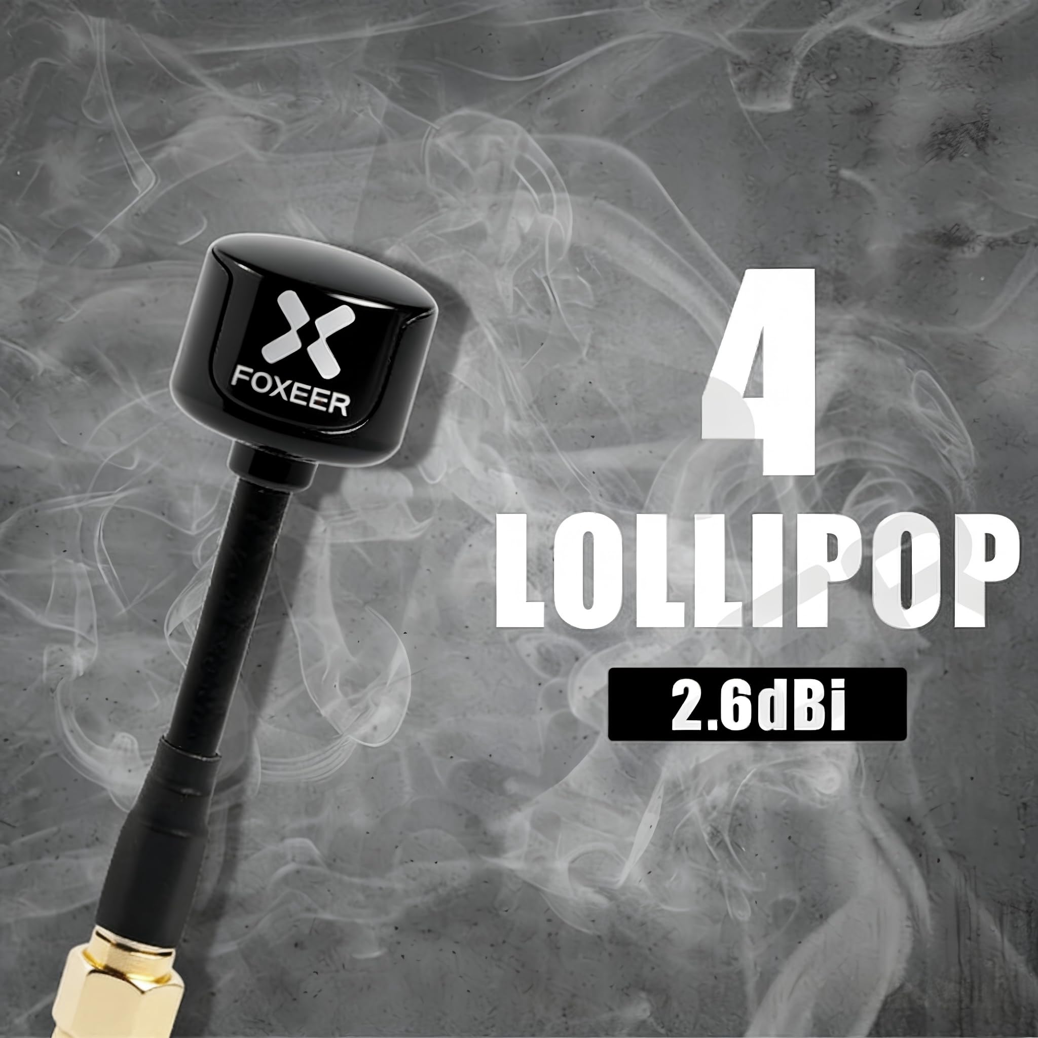 2pcs FOXEER FPV Antenna Lollipop 4 Versione aggiornata 5.8GHz RHCP 2.6Dbi SMA per FPV Racing Drone Fatshark Goggles TX/RX