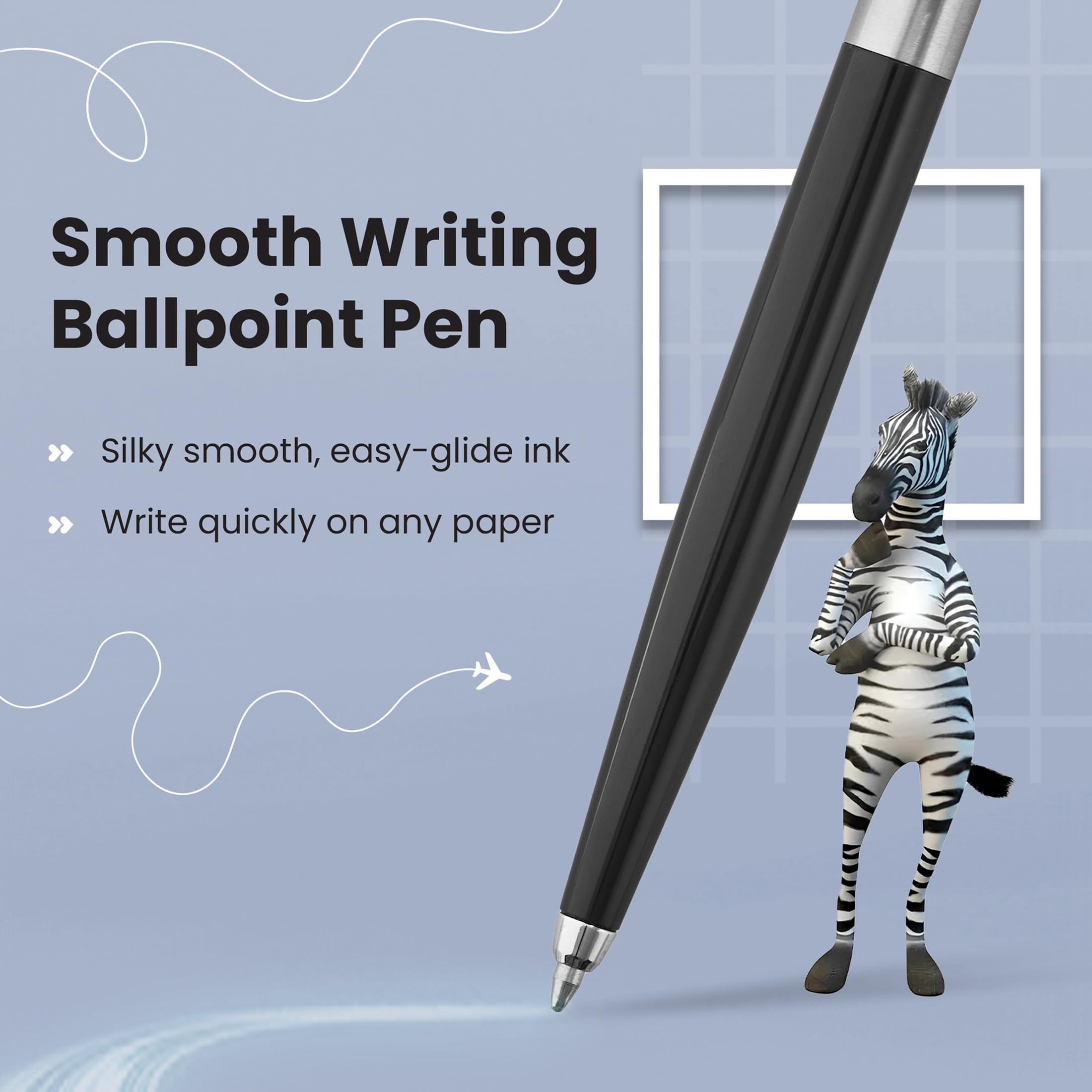 Zebra Pen 901 - Penna a sfera retrattile, punta media, pennino da 1,0 mm, inchiostro nero, fusto verde acqua pastello