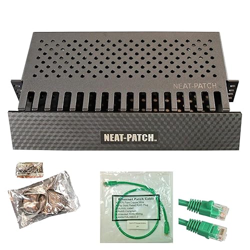 Miniatura 10 de Neat Patch MINI 1U Unidad de gestión de cables de bajo perfil Negro -,Azul,Gris,Verde,Naranja,Púrpura,Rojo