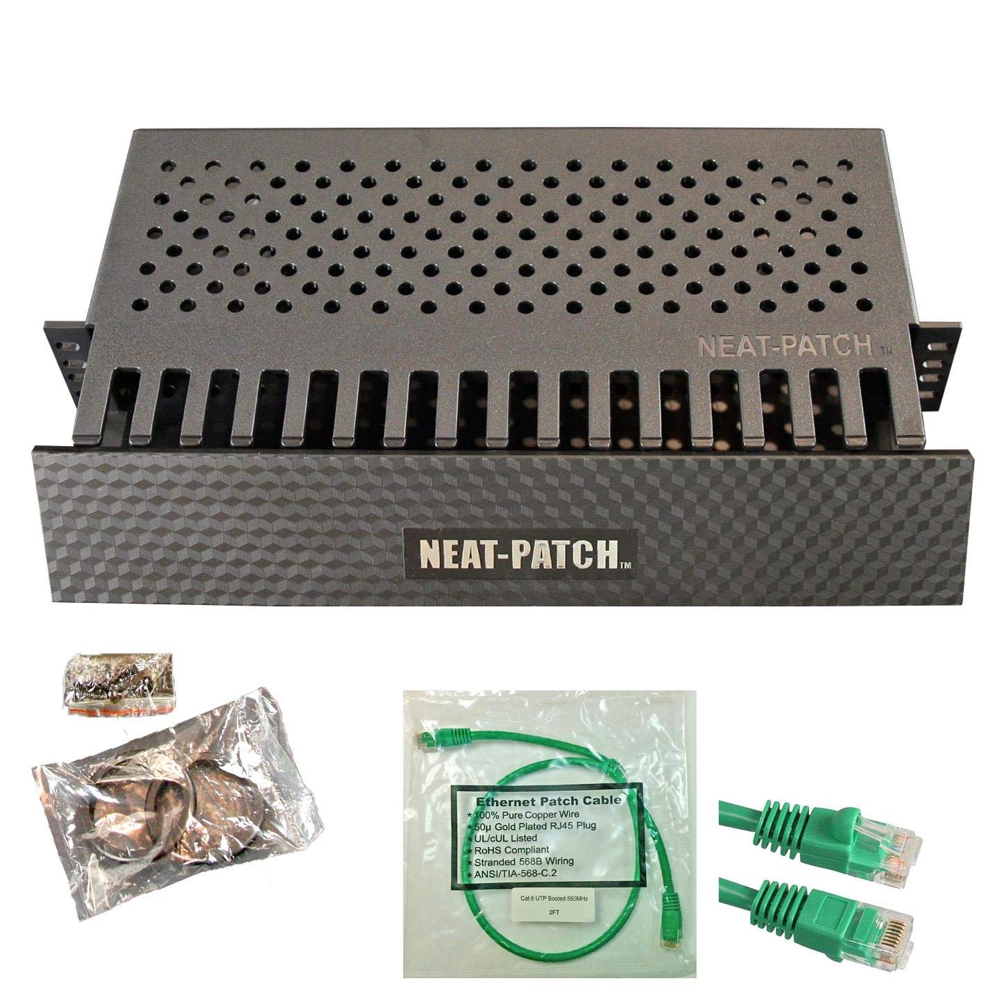 8u Network Rack Neat Patch 2U Cable Management Unit For Server Racks ...