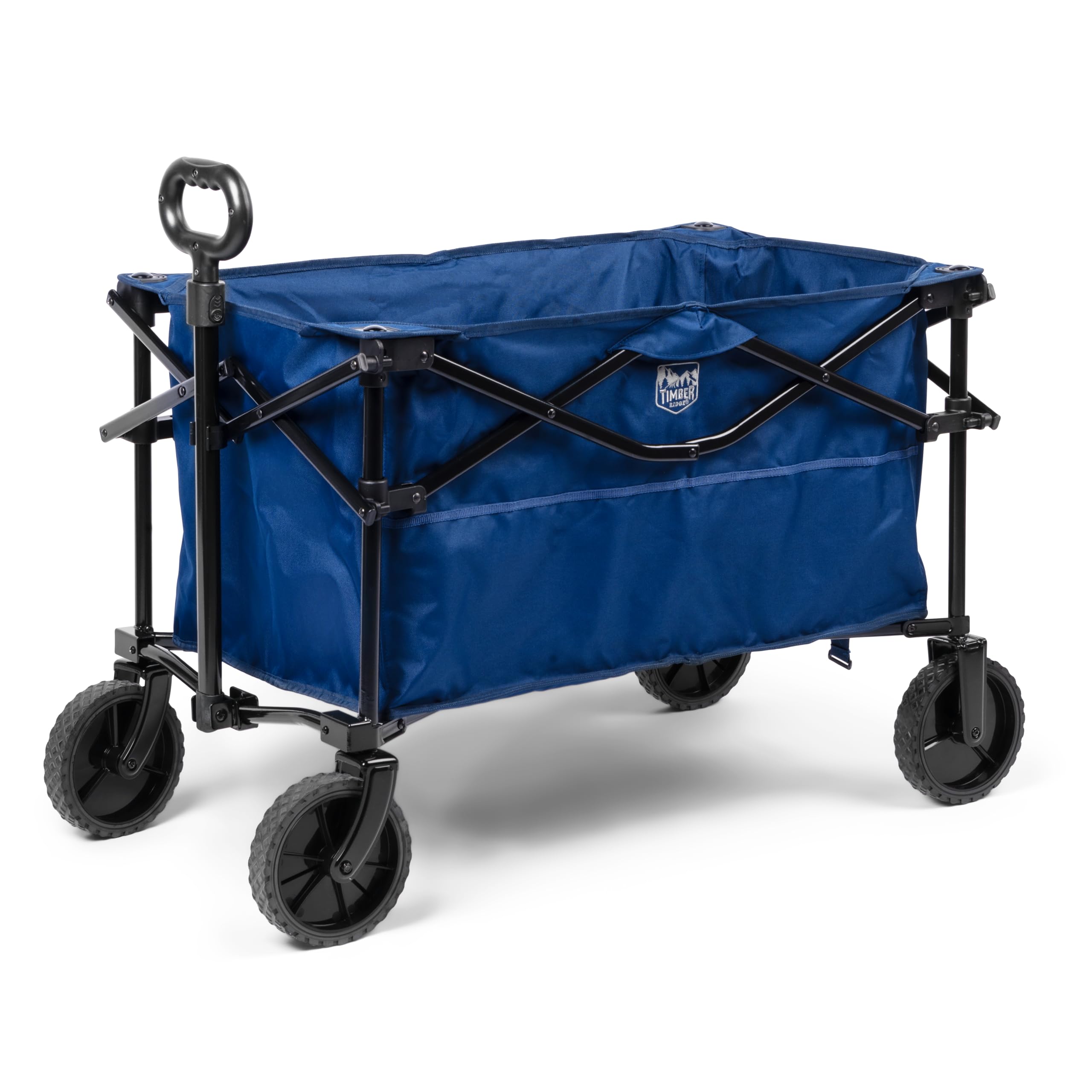 TIMBER RIDGE Folding Collapsible Wagon Utility Push Pull Beach Wagon with 