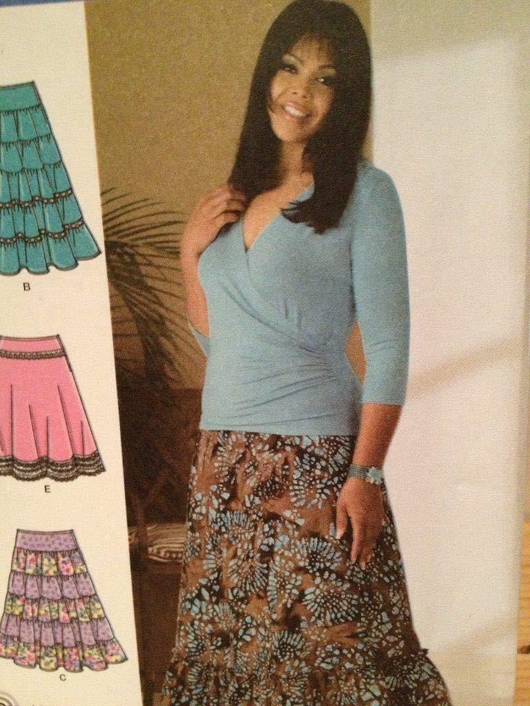 Patron de couture Simplicity 4283 jupes bohèmes grande taille BB 20W-28W Khaliah Ali