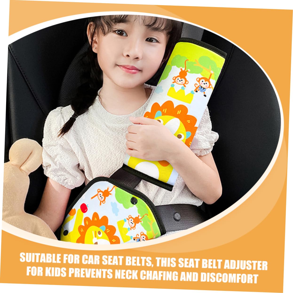 Ciieeo 4 Ensembles épaulettes protecteur sécurité soutien enfants coussin de bandoulière Ajusteur des sièges d'auto coussin de harnais de voiture accessoire siège auto flanelle