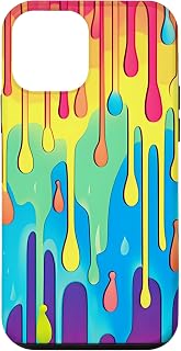 iPhone 12 mini Colorful Cartoon Drip Paint Drops Dripping Fluid Melting Case