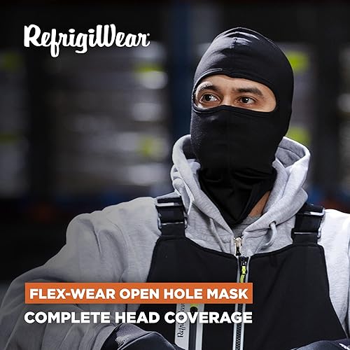 Miniatura 3 de RefrigiWear Flex-Wear - Pasamontañas de cuello largo con forro ligero y agujero abierto
