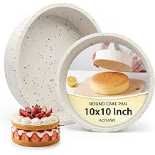 10 Inch Round Silicone Cake Pan with Metal Reinforced Frame, Nonstick Baking Mold, BPA Free Bakeware for Layer Cake Cheesecake Chocolate Cake, 2 Pack