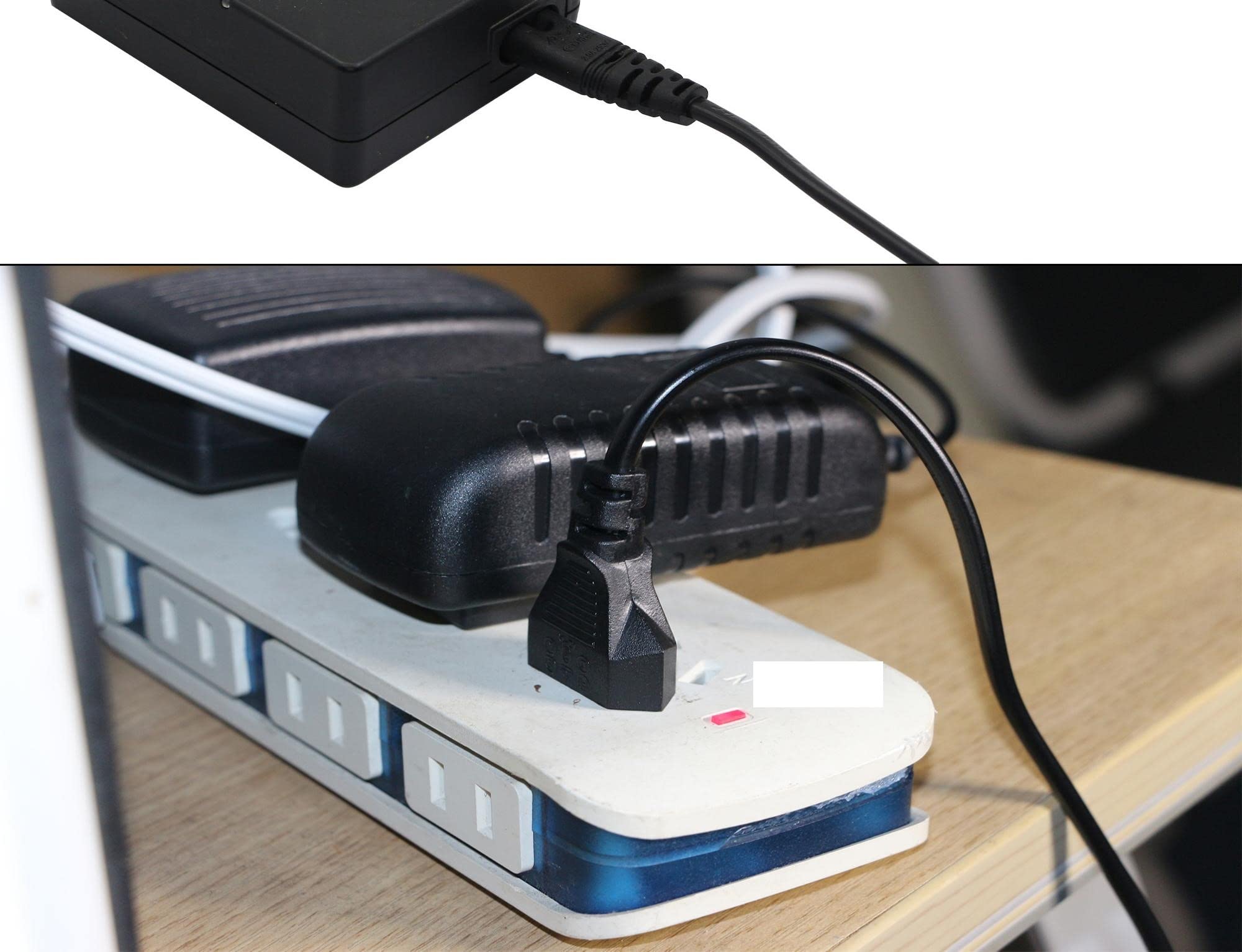 cavo di alimentazione euro plug 2 solchi kema C7 videoregistratore bianco 1,5 mt