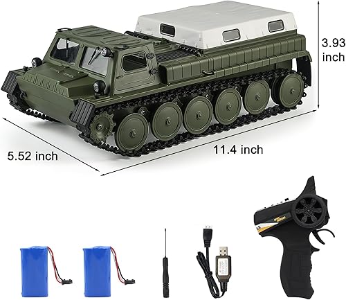 Miniatura 8 de Spobot Vehículo de transporte militar tanque de control remoto, 2.4G Crawler Car RC Off-Road Army Camión blindado todo terreno para niños y adultos