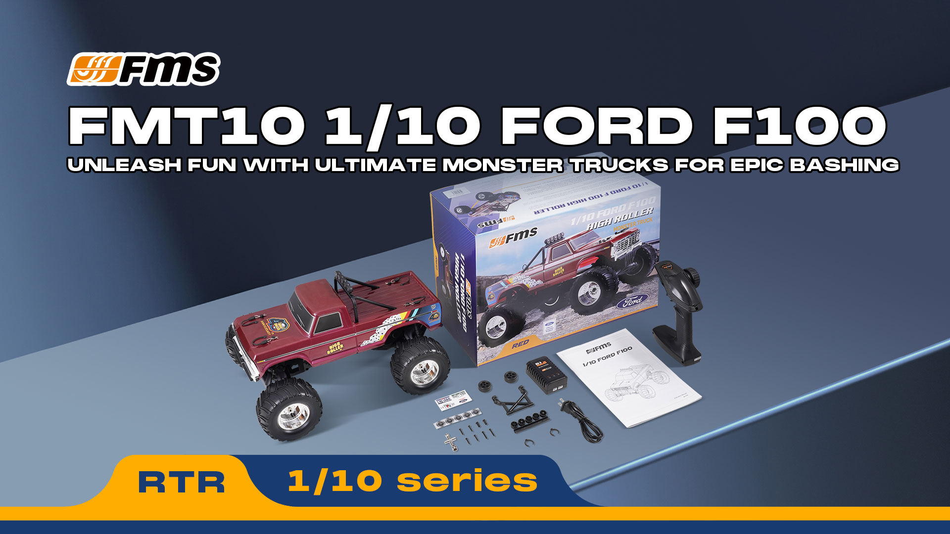 Amazon.co.jp: FMS 1/10 フォード F-100 RC モンスタートラック、RC